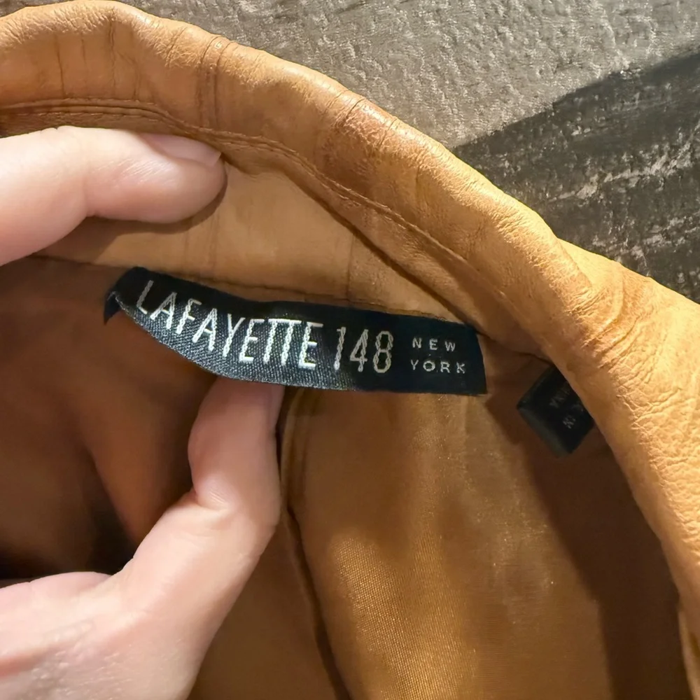 Lafayette 148 | Suede Open Leather Jacket - Picture 4 of 8